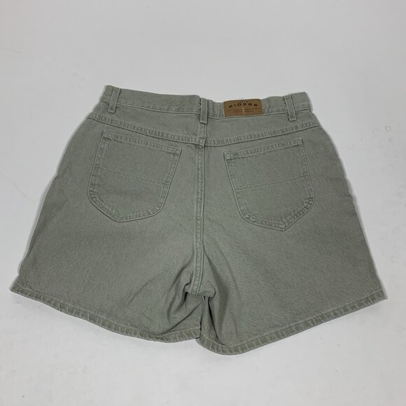 VTG 90s Lee Riders High Rise Mom Jean Shorts Olive Green Women’s 14 - Picture 4 of 6